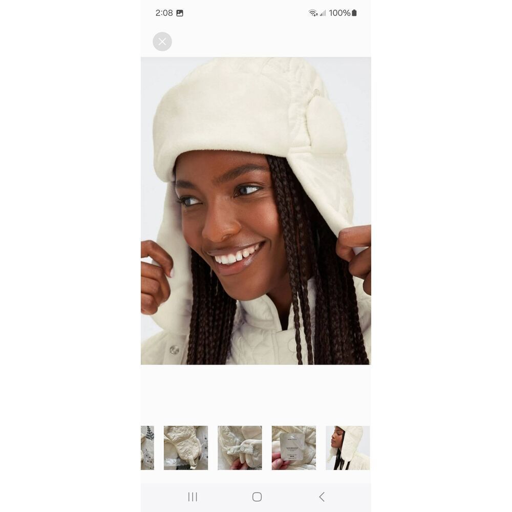 New Fabletics Egert Quilted Aviator Hat Cap NWT